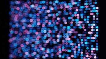 Abstract 3D Structure with Pink and Purple Mesh and Neon Bokeh Background video