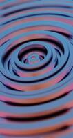 3D Abstract of Concentric Circles - Neon Blue and Pink Geometric Pattern video