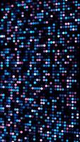 Abstract 3D Structure with Pink and Purple Mesh and Neon Bokeh Background video