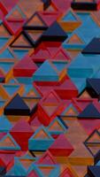 Abstract Geometric Pattern with Colorful Interlocking Triangles video