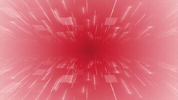 Red color 3d glowing shooting particles in 3d cyberspace futuristic design technology background video