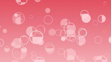 Red color circular shapes element moving upward with check pattern modern design geometrical background video