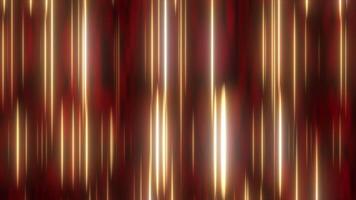 Red color glowing abstract lines with golden luxury lines modern design black loop able futuristic background video