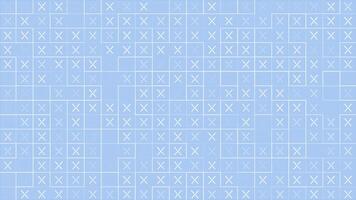 Royal blue color square box and cross pattern appearing and disappearing modern design loop able geometrical background video