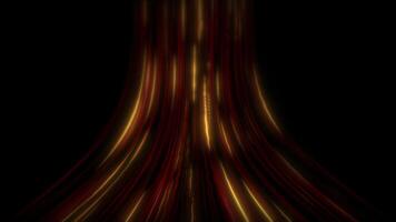 Red color 3d flowing lines with glowing golden lines modern design futuristic 3d background video