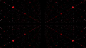 red color 3d slowly moving hi-tech particles in cyberspace futuristic design technology background video