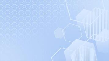 royal blue color slowly moving hexagonal shapes modern design geometrical background video