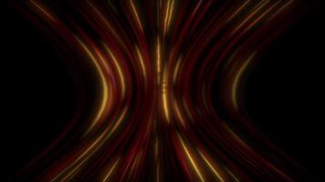 Red color 3d flowing lines with glowing golden lines modern design futuristic 3d background video