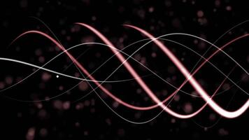 red color abstract flowing waves futuristic design black technology background video
