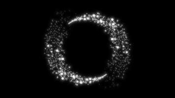 white color glowing and shiny particles for intro on black backgroundfor logo reveal video