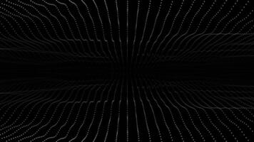 white color wavy circular dots with 3d empty space modern design 3d black seamless background video