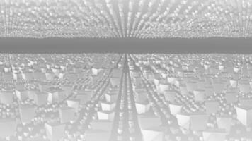 white color moving multiple cubes with 3d empty space modern design geometrical background video