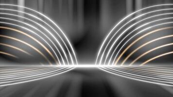 white color gradient pattern 3d space with luxury curve lines abstract design luxury background video
