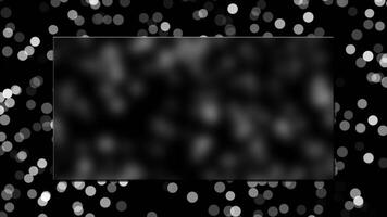 white color appearing and disappearing bokeh particles with morph glass or blur space black background for presentation video