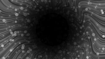 white and black color abstract 3d tunnel with bokeh particles modern design futuristic background video