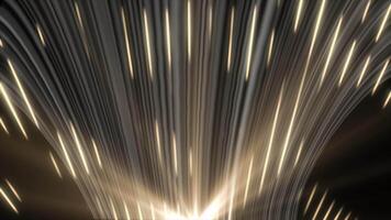 White color 3d flowing lines with glowing optical flairs golden lines modern design luxury background video