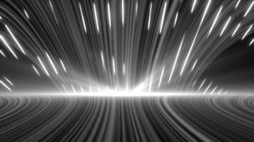 White color 3d flowing lines with glowing optical flairs and 3d space modern design futuristic background video