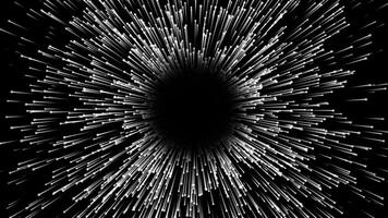 white color 3d glowing shooting particles in 3d blank space futuristic design technology background video