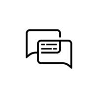 Speech bubble sign. Talk bubble line icon. Chat message symbol. Color line concept. Black and red thin line bubble icon. vector