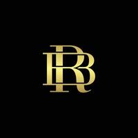 BR or RB Letter Initial Logo Design, Template vector
