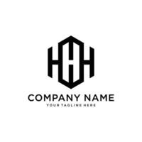 initial HH, hexagon modern abstract element icon logo design. vector