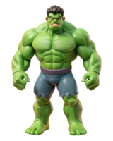 The Incredible Hulk 3D Artwork Figure Display 3D Render Of The Incredible Hulk Action Figure png