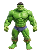 The Incredible Hulk 3D Artwork Figure Display 3D Render Of The Incredible Hulk Action Figure png