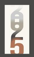 Modern Abstract 2025 Calendar Design with Bold Typography vector