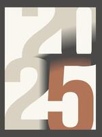 Creative 2025 design featuring bold numbers vector