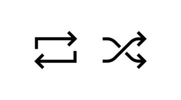 loop and shuffle icon symbol vector