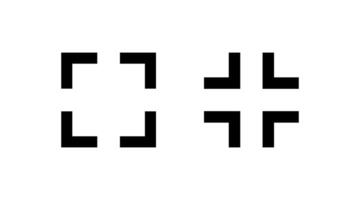 Full screen icon toggle on off vector