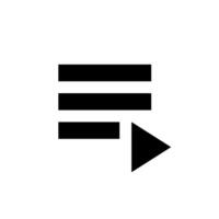Playlist button icon. multimedia icons vector