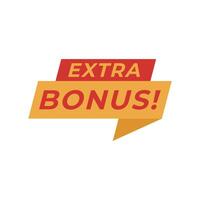 extra bonus gift design template with ribbon vector