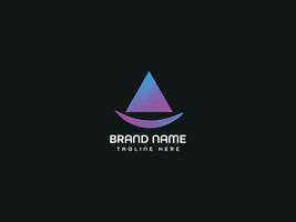 a black background with a colorful logo for a brand name. vector