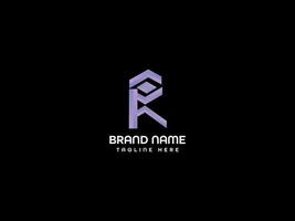 R logo for a brand name on a black background vector