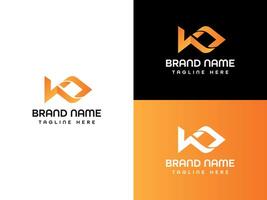 a logo for a brand name is shown on a black and orange background. vector