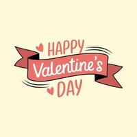 Valentines Day Design With Ribbon vector