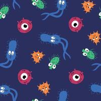 Seamless pattern with bacteria. Design for fabric, textile, wallpaper, packaging vector