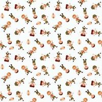 Seamless pattern with scouts. Design for fabric, textile, wallpaper, packaging vector