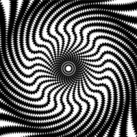 Psychedelic hypnotic spiral, hypno circle pattern vector