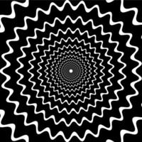 Concentric hypnotic spiral, geometric hypno swirl vector