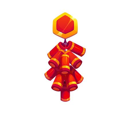 Red Chinese firecrackers, symbolizing celebration
