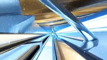 3D Rendering metallic chrome glossy animation video