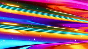 3D rendering colorful glossy chrome animation video