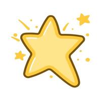 Cute Twinkle Little Star Shining Sparkling Best Top Award in the Sky vector