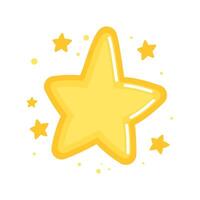 Cute Twinkle Little Star Shining Sparkling Best Top in the Sky vector