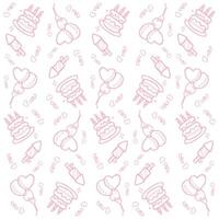 happy birthday pattern and elements vector
