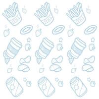 random fast food pattern vector