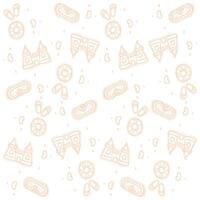 beach doodle pattern vector