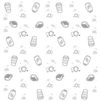 random drink pattern vector